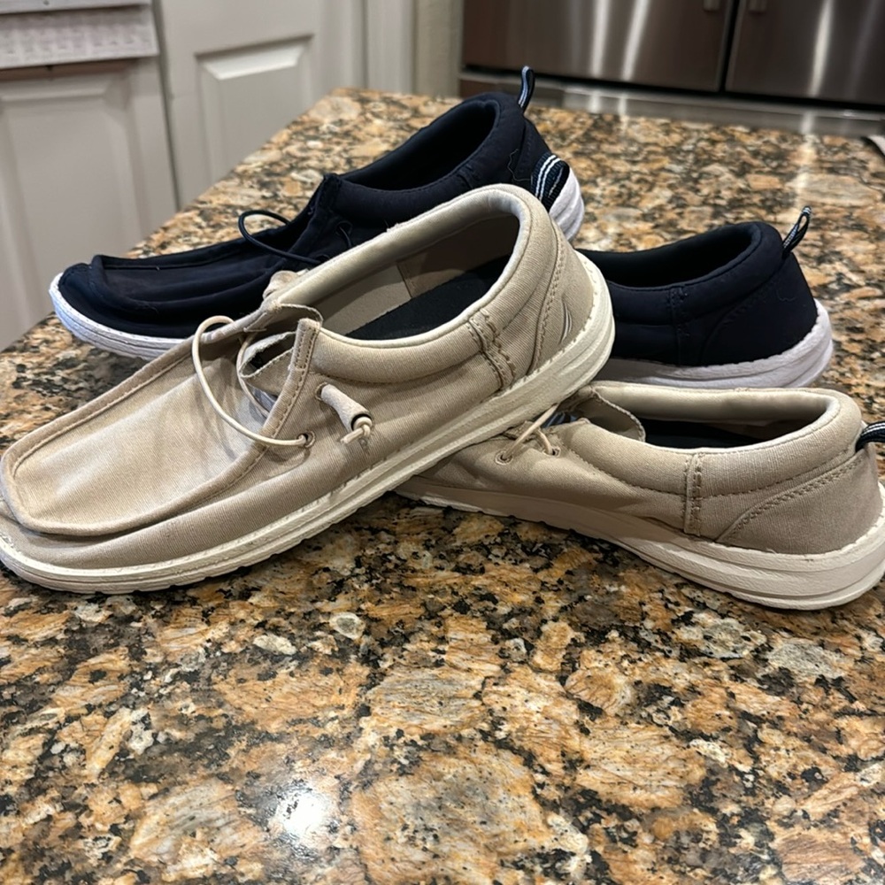 Nautica Men’s Slip On Shoes Size 9 (Two Pairs)